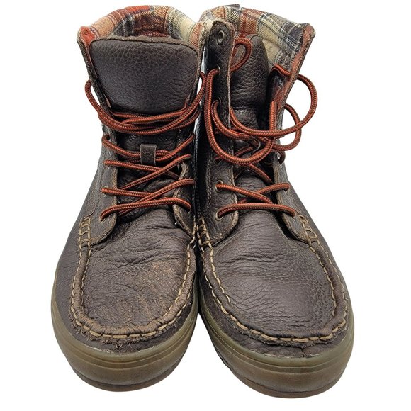 Sanuk Stratton Deluxe Leather Brown Lace Up Boots Mens 8 - 1014131 main image 6